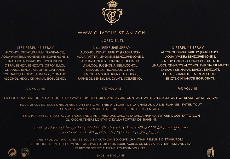 Clive Christian Original Collection Travellers Set - Набор (parfum/3x10ml) — фото N4