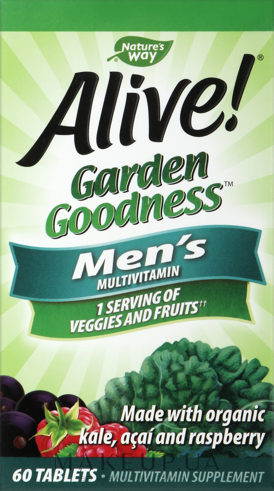 Мультивітаміни для чоловіків - Nature's Way Alive Garden Goodness Men's Multivitamin — фото 60шт