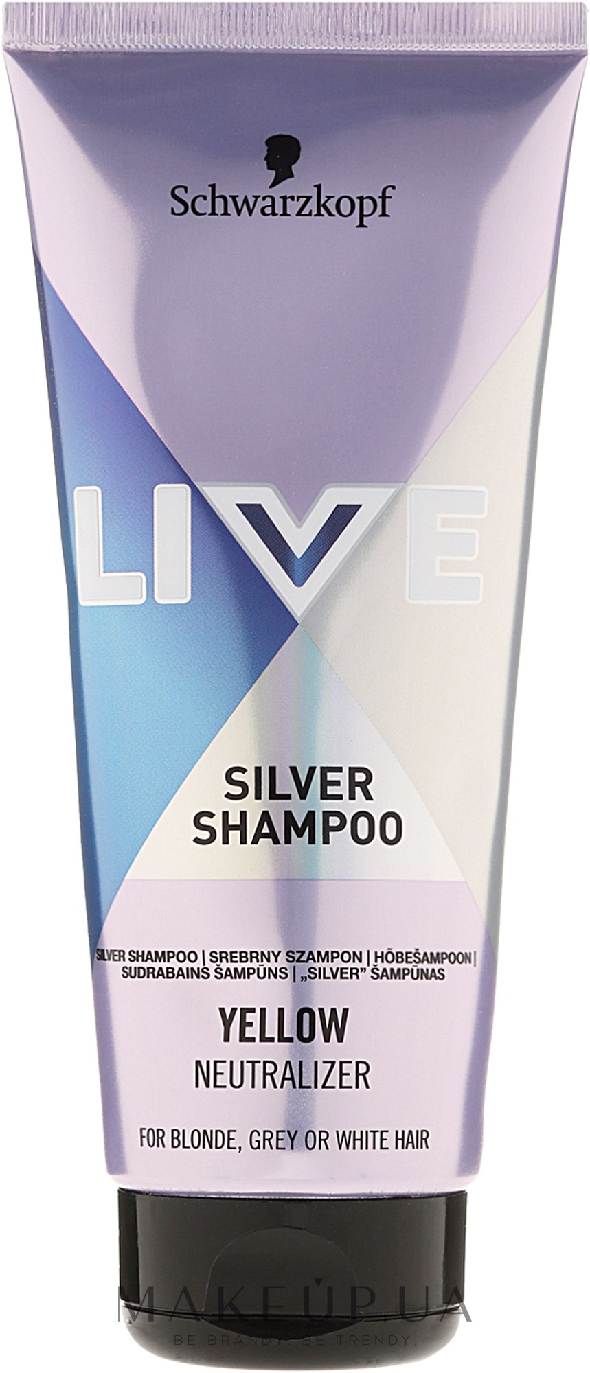 Шампунь-нейтрализатор желтизны - Live Silver Purple Shampoo Yellow Neutralizer — фото 200ml