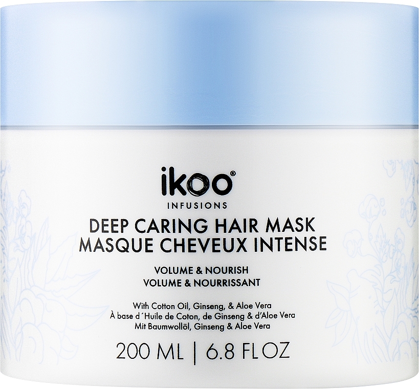 Маска-смузи для интенсивного восстановления волос "Объем и питание" - Ikoo Infusions Volume And Nourish Deep Caring Hair Mask — фото N1