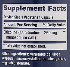 Харчові добавки "Цитоколін" - Life Extension Cognizin CDP-Choline Caps, 250 mg — фото N3