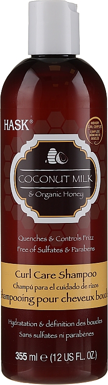 Живильний шампунь з кокосовим молоком - Hask Coconut Milk & Organic Honey Curl Care Shampoo — фото N1