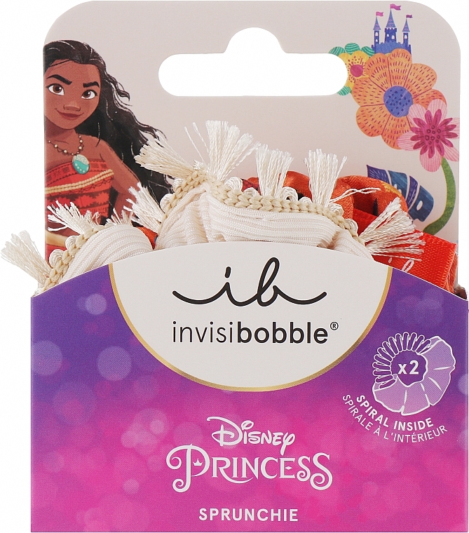 Набор резинок-браслетов для волос, 2 шт. - Invisibobble Sprunchie Kids Disney Moana — фото N1