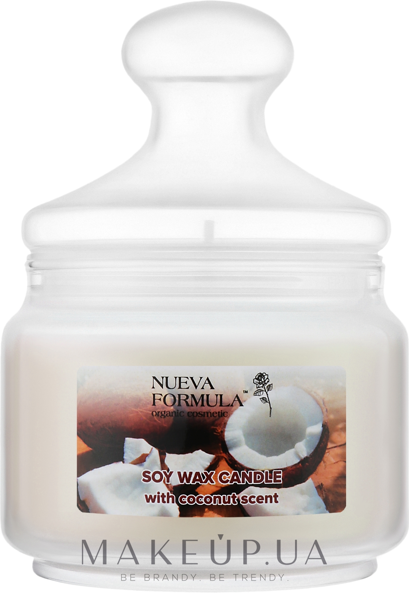 Ароматическая свеча "Кокос" в банке - Nueva Formula Soy Wax Candle — фото 450g