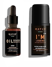 Духи, Парфюмерия, косметика Подарочный набор "I'm a legend" - Mayur Man (beard/oil/30ml + deo/50ml)