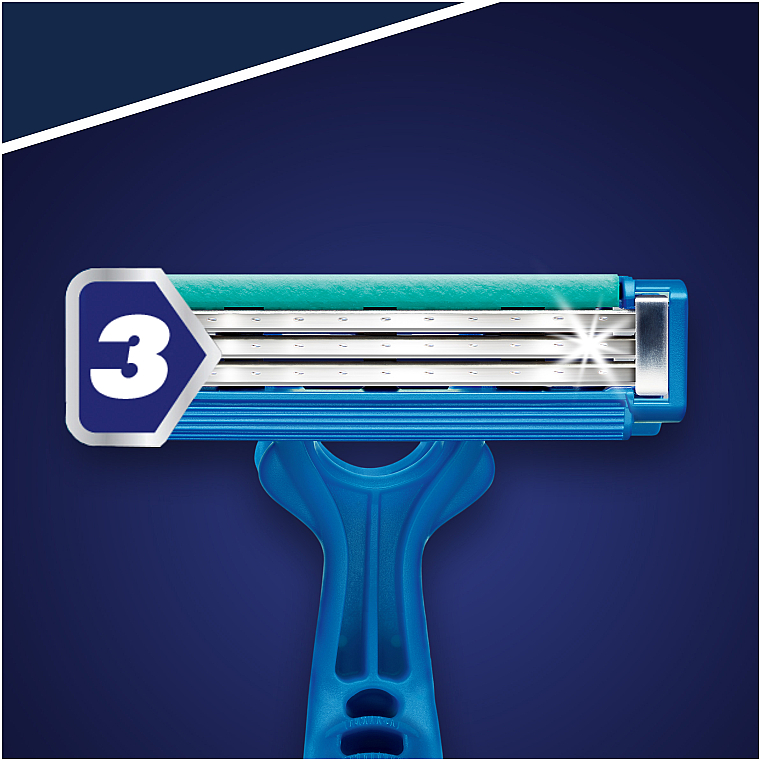 Набор одноразовых станков для бритья, 4шт - Gillette Blue 3 Simple — фото N3