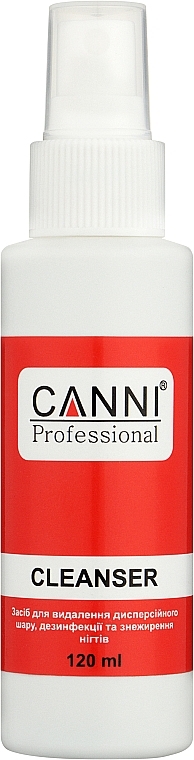 Средство для удаления липкого слоя, дезинфекции и обезжиривания ногтей, в спрее - Canni Cleanser 3 in 1 — фото N2