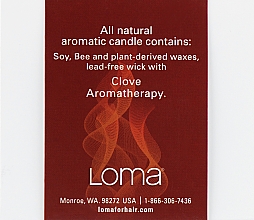 УЦЕНКА Ароматическая свеча "Гвоздика" - Loma Clove Insight Candle * — фото N3