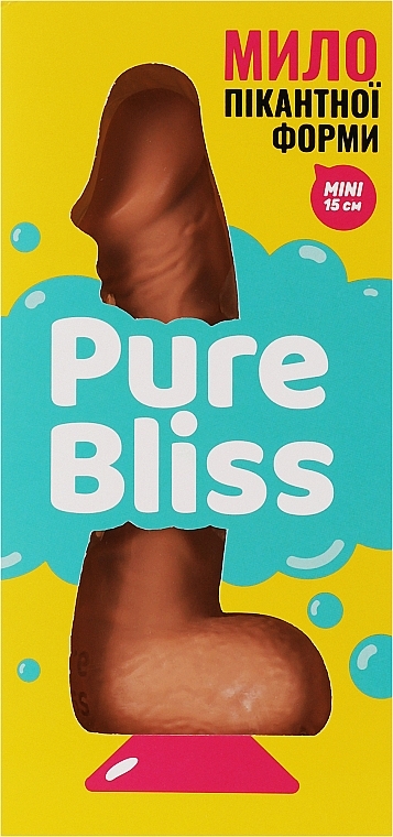 Мыло пикантной формы с присоской, коричневое - Pure Bliss Mini Brown — фото N2