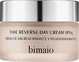 РАСПРОДАЖА Восстанавливающий дневной крем SPF15 для лица - Bimaio Time Reverse Cream SPF15  * — фото N1