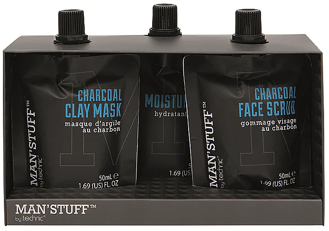 Набор - Man'Stuff Charcoal Set (mask/50ml + scrub/50ml + gel/50ml) — фото N1