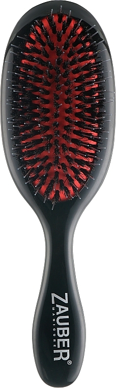 Расческа-щетка для волос овальная, средняя, 06-022, черная - Zauber — фото N1