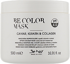 Духи, Парфюмерия, косметика Маска для окрашенных волос с икрой и кератином - Be Hair Be Color Caviar, Keratin And Collagen Mask