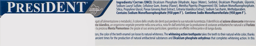 Зубная паста для отбеливания зубов "White Clinical" - PresiDENT  — фото N6