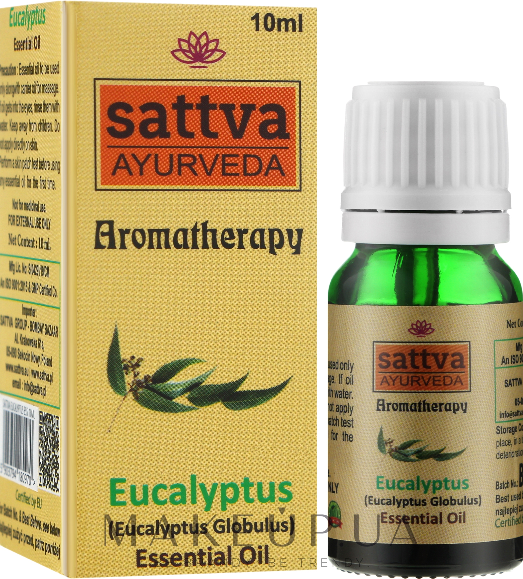 Эфирное масло "Эвкалипт" - Sattva Ayurveda Eucalyptus Essential Oil — фото 10ml