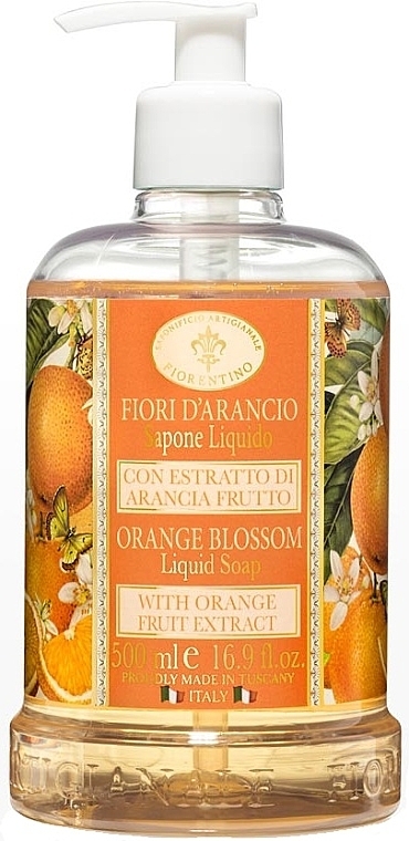 Жидкое мыло "Цветок апельсина" - Saponificio Artigianale Fiorentino Orange Blossom Liquid Soap — фото N1