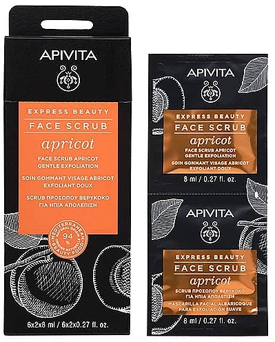 Скраб для обличчя з абрикосою - Apivita Express Beauty Face Scrub Apricot