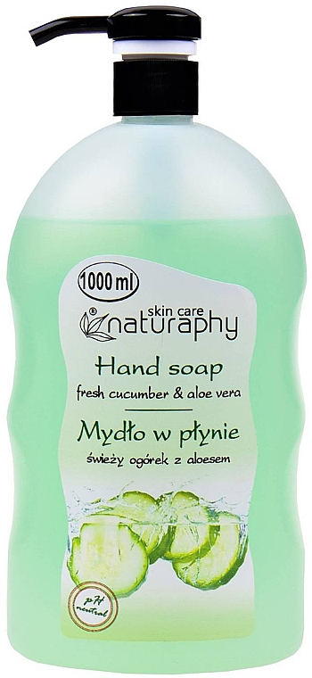 Рідке мило для рук, огірок і алое вера - Bluxcosmetics Naturaphy Hand Soap — фото N2