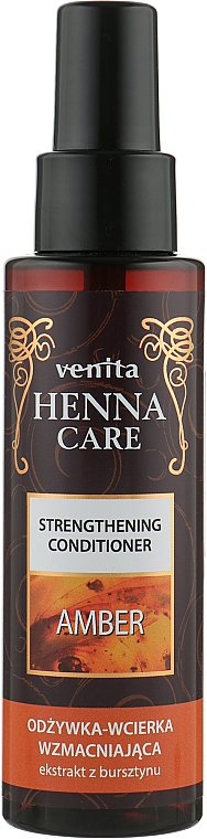 Кондиціонер-втирка для волосся з екстрактом бурштину, зміцнюючий та зволожуючий - Venita Henna Care Amber Strengthening Conditioner — фото N1