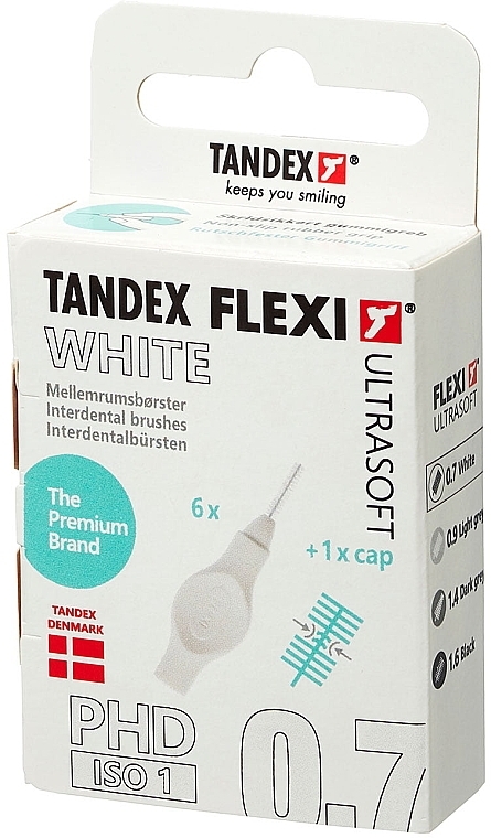 Межзубные ершики, 0.7 mm, белые - Tandex Flexi Ultra Soft White — фото N1