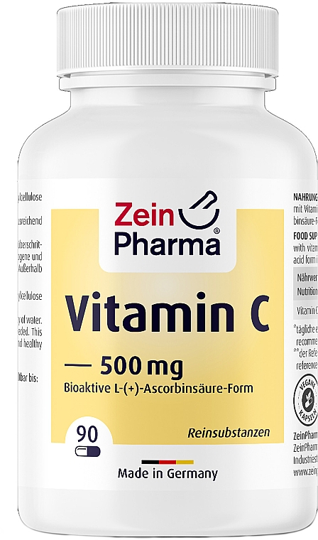 Капсулы "Витамин С", 500мг - ZeinPharma Vitamin C 500 mg — фото N1