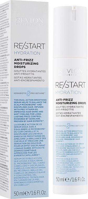 Сыворотка для увлажнения волос - Revlon Professional Restart Hydration Anti-frizz Moisturizing Drops — фото N2