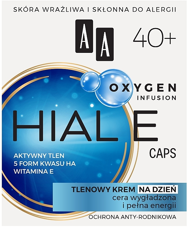 Кислородный дневной крем для лица 40+ - AA Oxygen Infusion Hial E Caps Day Cream