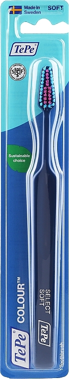 Зубна щітка, м'яка, синя - TePe Colour Select Soft Tothbrush — фото N1