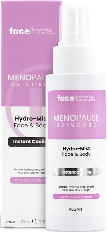 Увлажняющий спрей для лица и тела - Face Facts Menopause Skincare Hydro-Mist — фото N2