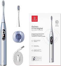 Умная зубная щетка Oclean X Pro Digital Silver, 2 насадки - Oclean X Pro Digital Electric Toothbrush Glamour Silver — фото N2