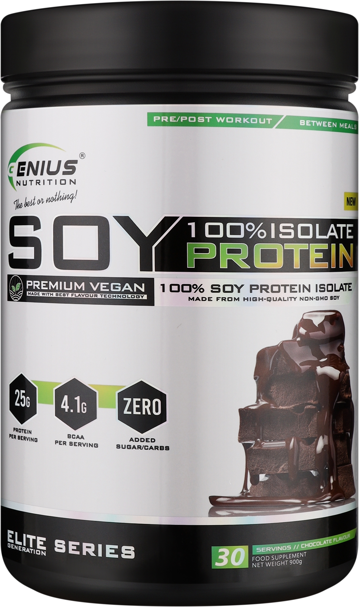 Изолят соевого протеина "Шоколад" - Genius Nutrition Soy Protein Isolate Chocolate Flavour — фото 900g