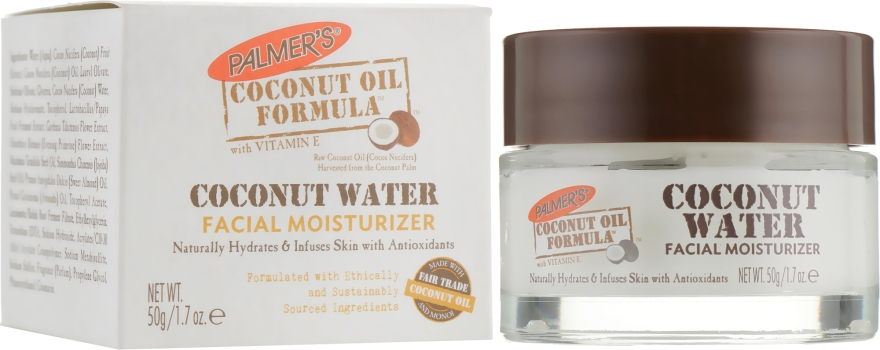 Зволожувальний крем для обличчя - Palmer's  Coconut Oil Formula Coconut Water Facial Moisturizer — фото N1