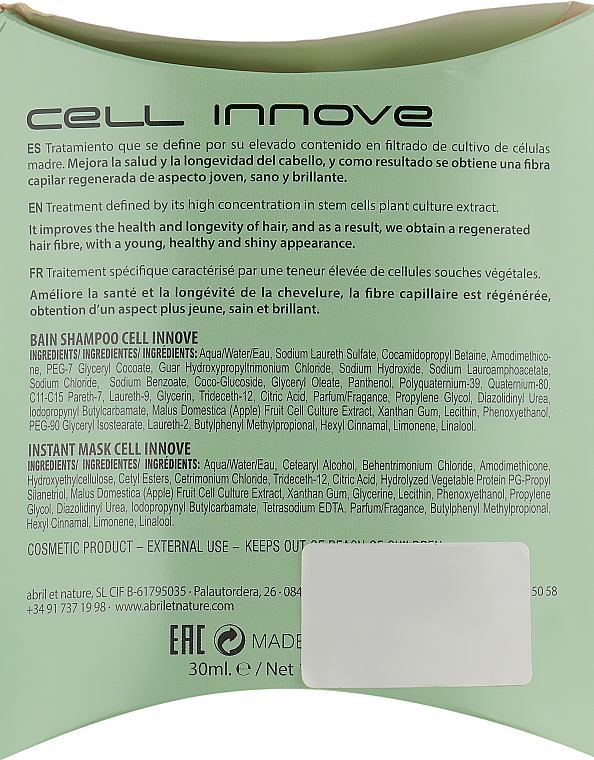 Набор - Abril Et Nature Cell innove (sh/30ml + mask/30ml) — фото N3