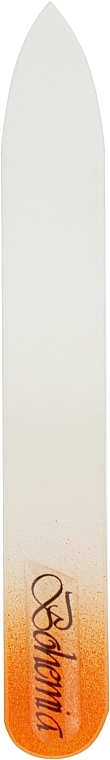 Пилочка хрустальная в чехле из кожи 99-902, 90мм, светло-оранжевая - SPL — фото N1