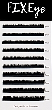 Духи, Парфюмерия, косметика Ресницы для наращивания 10 линий, MIX черные, изгиб C, толщина 0.10 мм, длина 6-7-8 мм - FIXEye Silk Lash