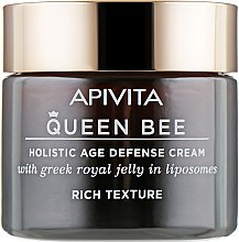 Крем з багатою текстурою для комплексного захисту від старіння - Apivita Queen Bee Holistic Age Defence Cream Rich Texture — фото N2