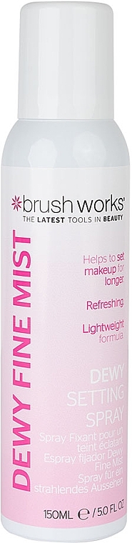 Спрей для фіксації макіяжу - Brushworks Dewy Fine Mist Setting Spray — фото N2