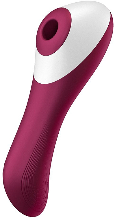 Вакуумний кліторний стимулятор, бордовий - Satisfyer Dual Crush — фото N1