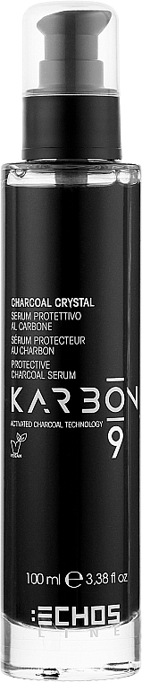 Защитная сыворотка для волос с активированным углем - Echosline 9 Charcoal Crystal — фото N1