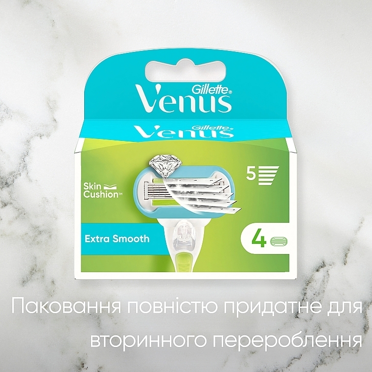 Сменные кассеты для бритья, 4 шт. - Gillette Venus Extra Smooth Embrace — фото N7