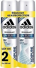 Парфумерія, косметика Набір - Adidas Adipure Duo Set (deo/spray/2x200ml)