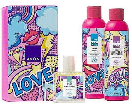 Набор - Avon Kids Girl Set (shmp/gel/200 ml + sh/gel/200 ml + cologne/30 ml) — фото N1