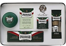 Парфумерія, косметика Набір - Proraso (cr/150ml + ash/balm/100ml + cr/100ml + soap/150 + shaving/brush)