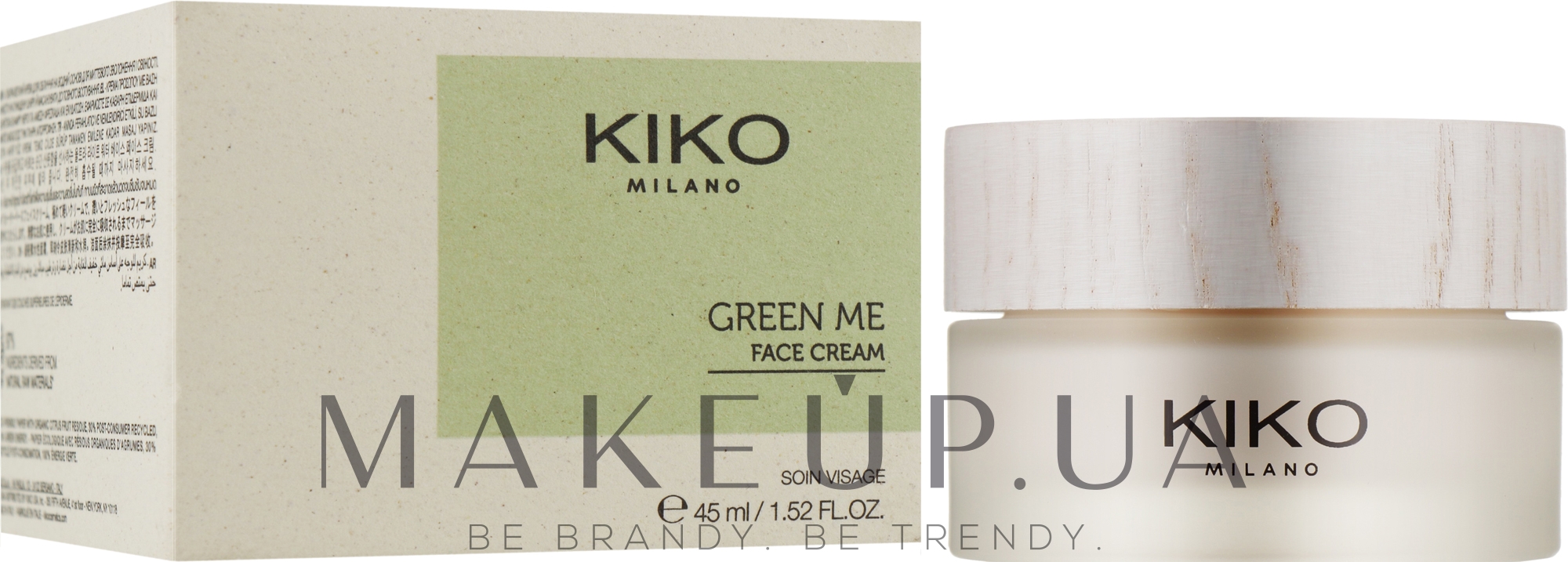 Зволожувальний крем для обличчя - Kiko Milano Green Me Gentle Face Cream — фото 45ml