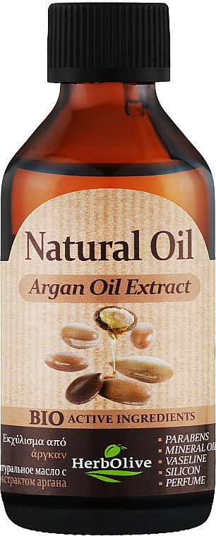 Натуральное масло с экстрактом арганы - Madis HerbOlive Natural Oil Argan Olie — фото N1