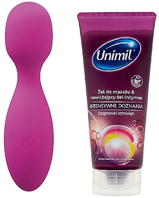 Набор - Unimil Set (massage/gel/200 ml + intim/massager/1 pcs) — фото N1