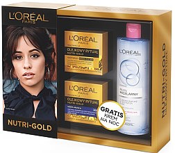 Духи, Парфюмерия, косметика УЦЕНКА Набор - L'Oreal Paris Nutri Gold Kit (cr/50ml + cr/50ml + water/400ml) *