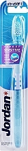 Парфумерія, косметика Зубна щітка для чутливих зубів та ясен, ультрам'яка, блакитна з ромбами - Jordan Target Sensitive