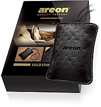 Духи, Парфюмерия, косметика Освежитель воздуха для авто - Areon Leather Collection Gold Star