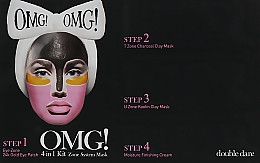 Четырехкомпонентная маска для очищения лица - Double Dare OMG! 4in1 Kit Zone System Mask — фото N4